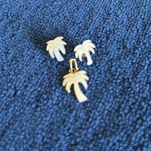 Palm Trees Earrings and Pendant